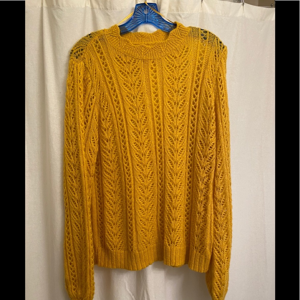 Lauren Conrad crochet-knit sweater size XL
